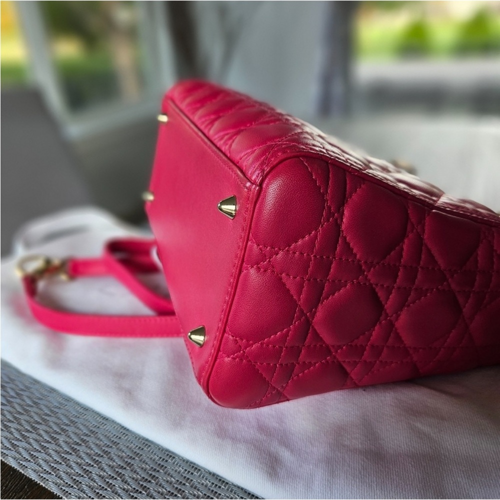 Christian Dior Cannage Lambskin Lady Dior Medium 2way - Picture 11 of 12